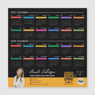 Imán de calendario empresarial con logotipo person