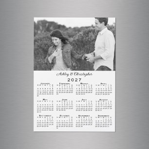 Imán de calendario personalizado 2027 con nombres