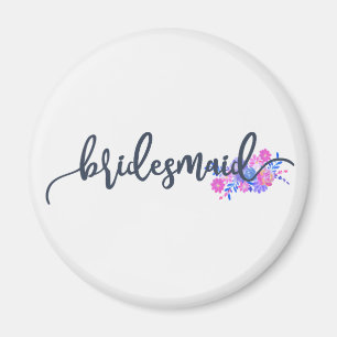 Imán de Caligrafía para Damas de Honor de Boda Ele