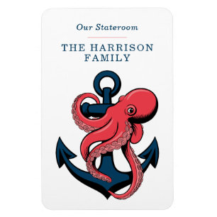 Imán de camarote de crucero de pulpo