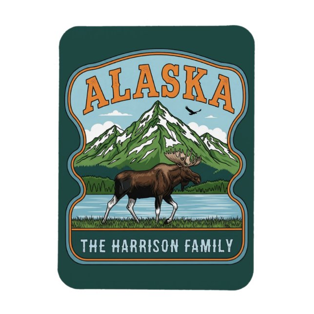 Imán de camarote de crucero por Alaska (Vertical)