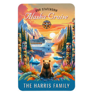 Imán de camarote de crucero por Alaska