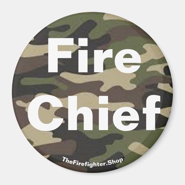 Imán de camo Fire Chief (Frente)