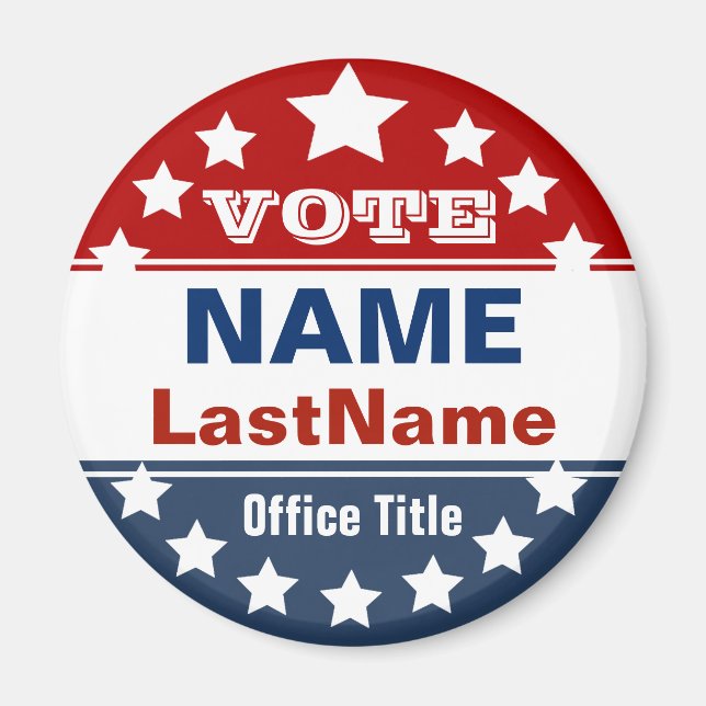 imán de campaña personalizado (Frente)