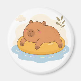 Imán de capibara lindo flotador de piscina verano 