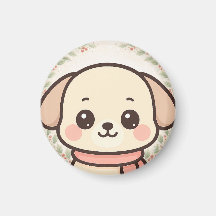 Imán de cara de cachorro Kawaii lindo 