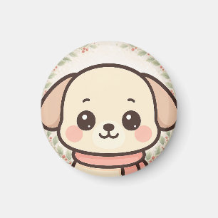 Imán de cara de cachorro Kawaii lindo