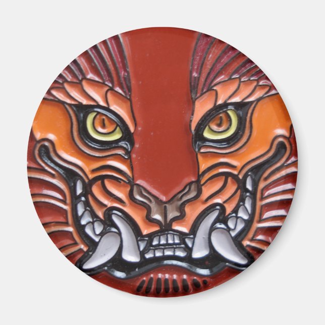 imán de cara de monstruo (Frente)