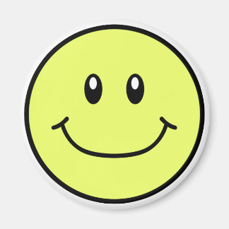 Imán de cara sonriente amarillo 0001