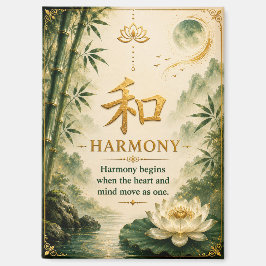 Imán de carácter chino Harmony (和)