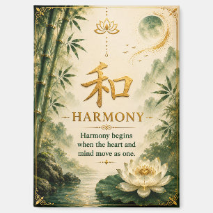 Imán de carácter chino Harmony (和)