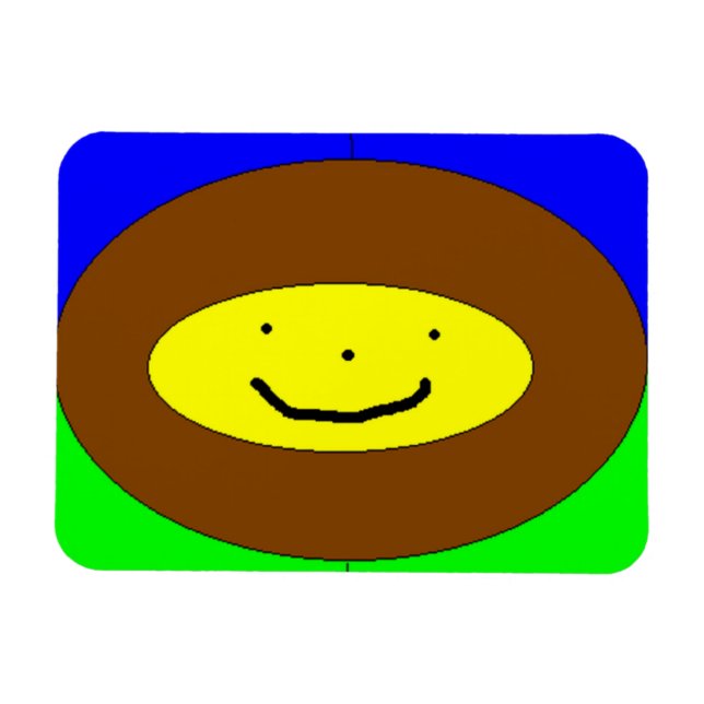 Imán de caras sonrientes (Horizontal)