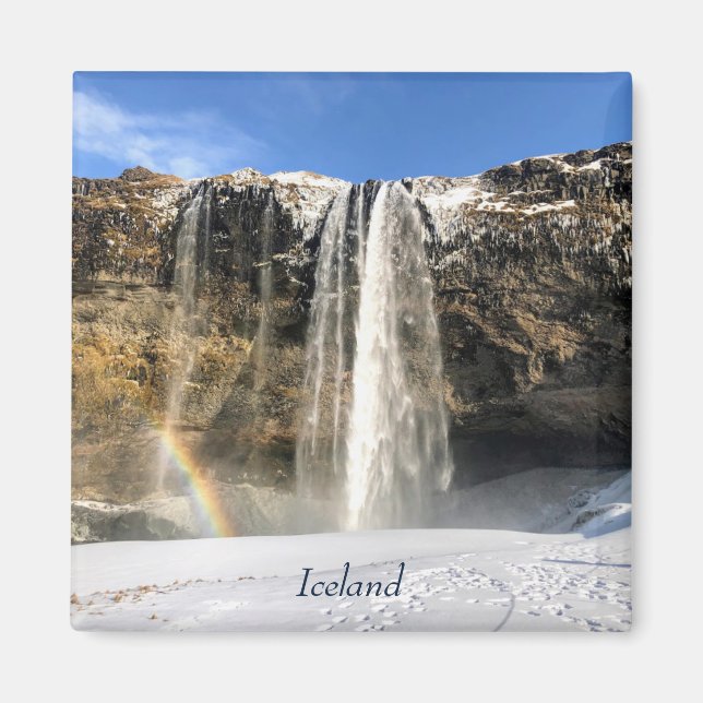 Imán de cascada de Islandia (Frente)