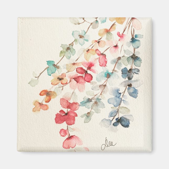 Imán de cascada floral (Frente)