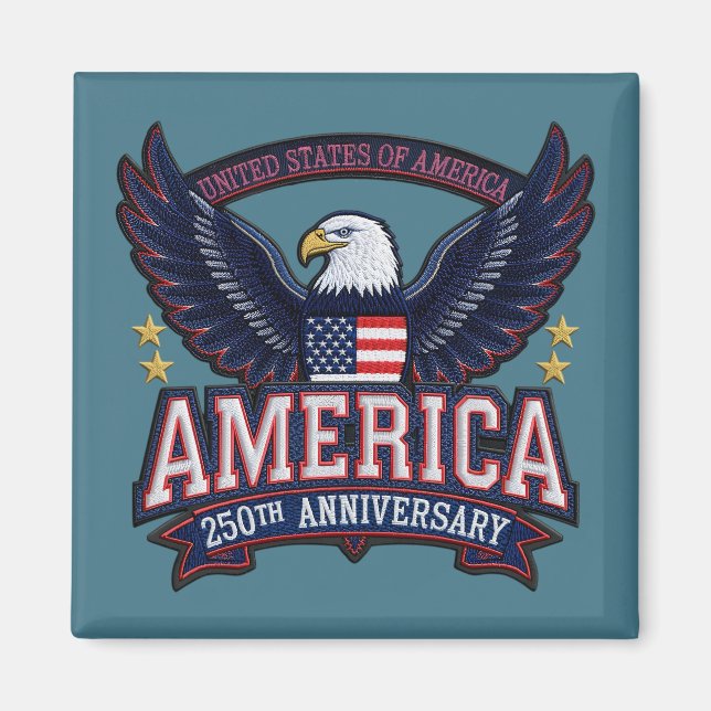 Imán de Celebración de los 250 años de América (Frente)