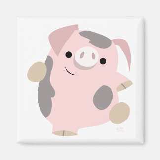 imán de cerdo bailando personalizado