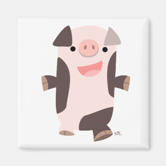 Imán de cerdo sonriente personalizado