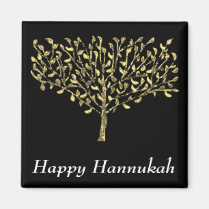 Imán de Chanukah del árbol del oro