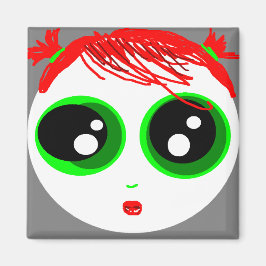 Imán de Chica Fantasma (Gris)