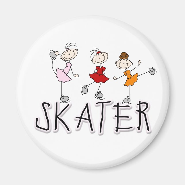 Imán de chica patinadora (Frente)