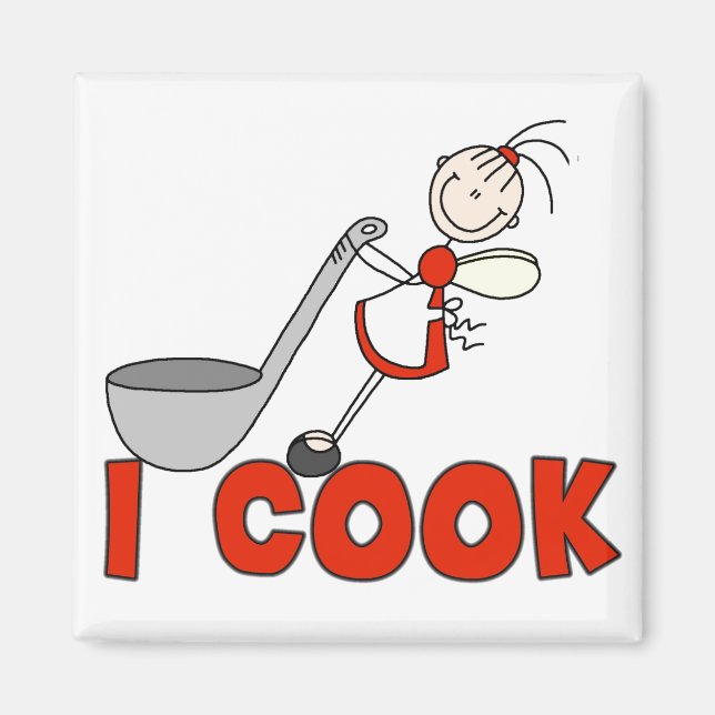 Imán de Chica que Cocina (Frente)