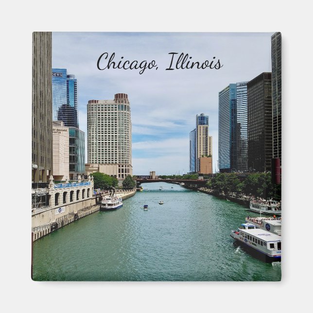 Imán de Chicago Illinois (Frente)