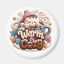 Imán de Chocolate Caliente Warm & Cozy