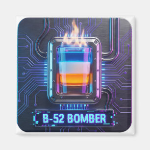 Imán de chupito B-52 estilo ciberpunk para bar