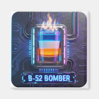 Imán de chupito B-52 estilo ciberpunk para bar