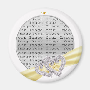 Imán de cinta de limón de corazón personalizado