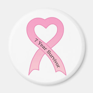 Imán de cinta rosada de 7 años de sobreviviente
