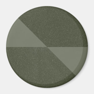 Imán de Círculo Cuartelado Verde Musgo