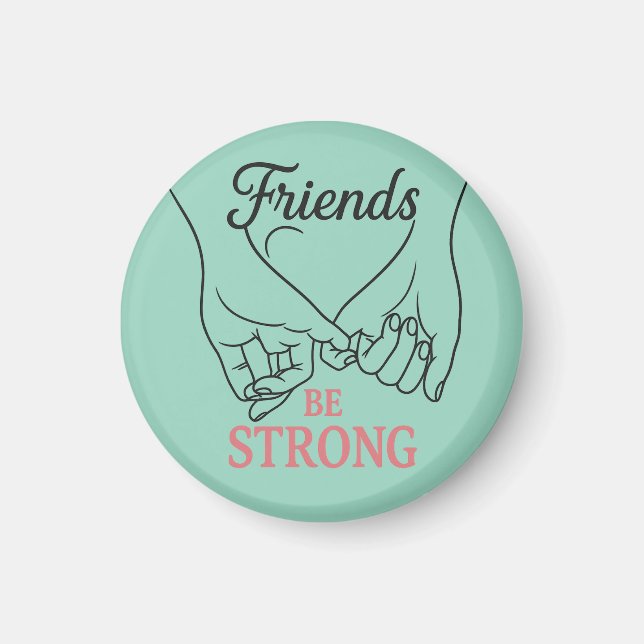 Imán de círculo de amistad inspirador (Frente)