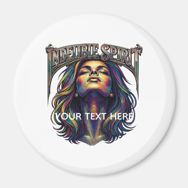 Imán de círculo personalizado de 3 pulgadas (Frente)