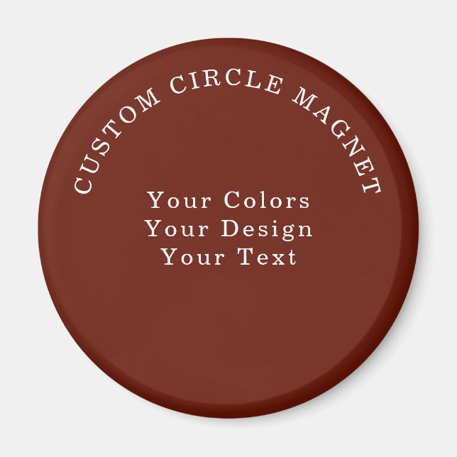 Imán de círculo personalizado simple (Frente)