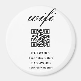 Imán de Círculo | Red de Contraseña Wifi Moderna