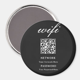 Imán de Círculo | Red de Contraseña Wifi Moderna