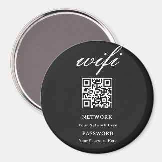 Imán de Círculo | Red de Contraseña Wifi Moderna