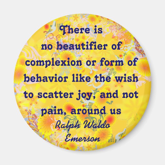 Imán de cita de Emerson (Frente)