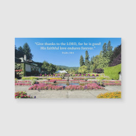 Imán de cita inspiradora de jardines de flores de