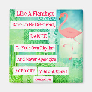 Imán de citas Inspiradoras Flamingo