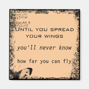 Imán de citas motivacionales de vintage