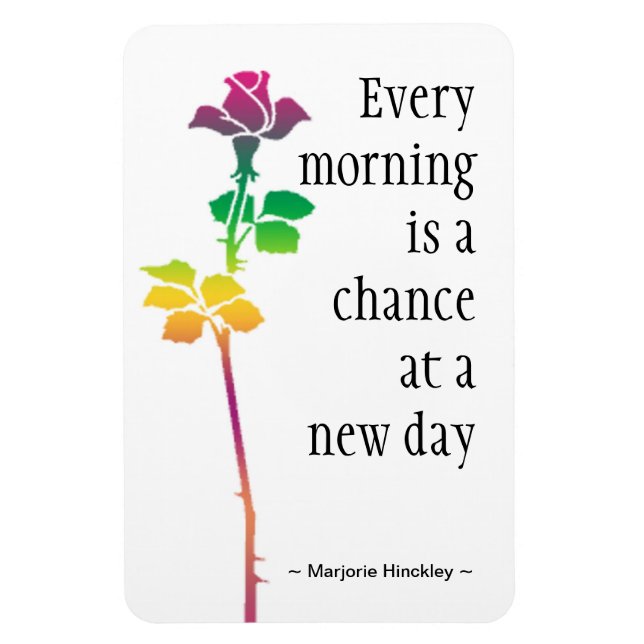 Imán de citas motivacionales: Nuevo día (Vertical)