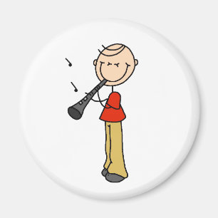 Imán de clarinete con figura de palitos