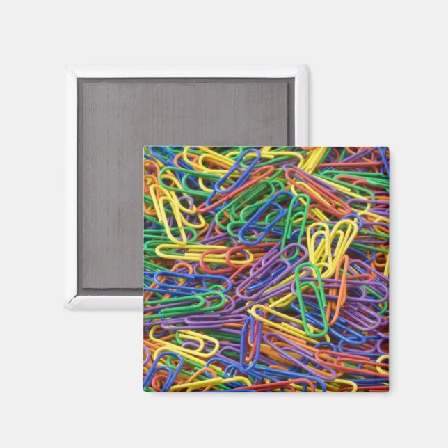 Imán de clips coloridos (Anverso/Reverso)