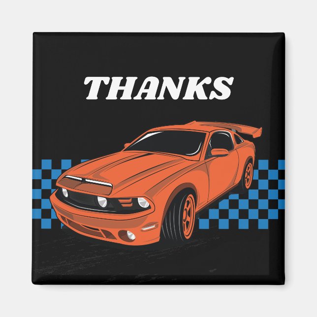 imán de coche de Carreras, fiesta de coche (Frente)