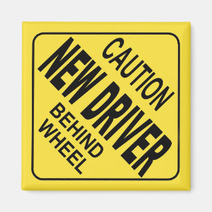 imán de coche de precaución