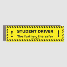 Imán de coche personalizado para conductor ESTUDIA