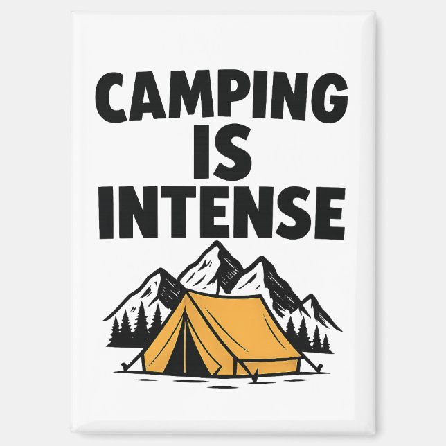 Imán de cocina Camping es intenso (Anverso)