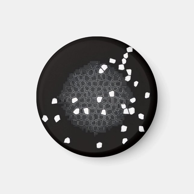 Imán de cocina con patrón de rompecabezas roto (Frente)